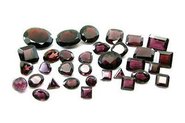 43.4Ct 33pc Lot Natural Rhodolite Garnet Mix Shape Faceted Gemstones Lot - £38.09 GBP