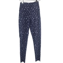 Offline By Aerie Leggings S Womens Blue Animal Print Pull On Skinny Leg Mid Rise - £12.37 GBP