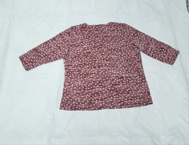 Chain Keyhole Neck 3/ 4 Sleeve Shirt Size XL Rebecca Malone EUC - $17.00
