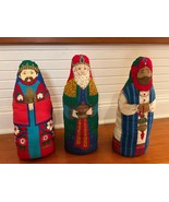 Set of Three Wise Men Magi Illustrated Plush Standing Christmas Nativity... - £22.41 GBP