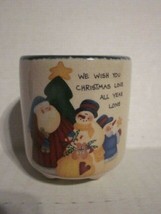 Vintage Merry Christmas Decorative Ceramic Votive Candle Holder - £2.74 GBP