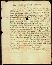 1834 Antique Handwritten Document Whitesboro Ny Tailor Shop J.Emery Jos Yates - £53.89 GBP