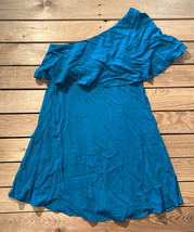 NWT Ann Taylor loft women’s off One shoulder Mini Dress Size 4 turquoise H1 - £19.09 GBP