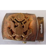 Vintage US Army belt buckle WWI uniform gilt   - $35.84 CAD