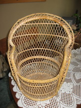 Boho Chair- Plant Stand- Rattan/Wicker-13.5&quot; Tall-1970&#39;s - $15.00