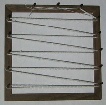 1:12 Miniature Warping Board / Frame in solid Walnut Wood NEW Artisan-Signed - £14.15 GBP