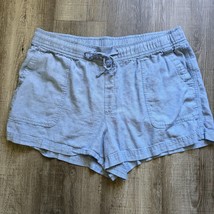 Gap Shorts Blue Chambray Womens Size Extra Large Draw String Elastic Wai... - $14.94