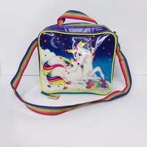 Vintage 90’s Lisa Frank Markie White Unicorn Rainbow Vinyl Lunch Bag Rar... - £109.79 GBP