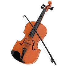KidS Toy Violin With 4 Adjustable Strings And Bow - Musical Sounds- Realistic-Lo - £26.06 GBP