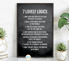 7 Lovely Logics Motivational Inspirational Wall Art Poster Canvas Office Decor - £19.05 GBP+
