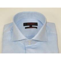 Men's Axxess Turkey Shirt 100% Egyptian Cotton High Collar 224-02 Blue Pique image 7