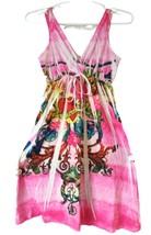 Ocean Breeze Pink Women&#39;s Sleeveless Mini Dress Tunic Size S Small - £19.95 GBP