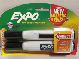 Dry Erase Expo Magnetic  Chisel Marker With Eraser  - £10.16 GBP