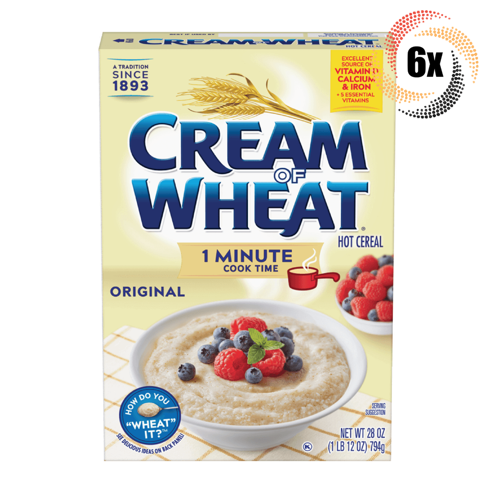 6x Boxes Cream Of Wheat Original 1 Minute Hot Cereal | 28oz | Fast Shipping - $70.90