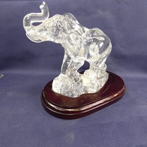Princess House Wonders of The Wild 24% Lead Crystal Elephant Figurine  SJJLD - £21.92 GBP