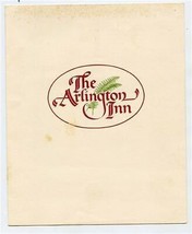 The Arlington Inn Menu Historic Route 7A Arlington Vermont 1989 - £28.11 GBP