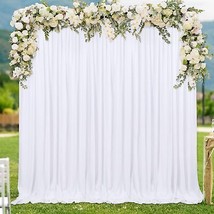 White Backdrop Polyester Background Drapes 10ft x 8ft Photography Backdr... - £39.53 GBP