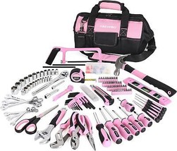 267 Piece Pink Tool Set Home Repairing Tool Kit with 13 Inch Wide Mouth ... - £145.92 GBP