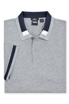 Hugo Boss Grey Black Colorblock Collar Slim Fit Polo Shirt,XL XLarge HB-078 - $89.05