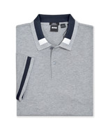 Hugo Boss Grey Black Colorblock Collar Slim Fit Polo Shirt,XL XLarge HB-078 - £69.73 GBP