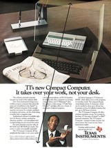 1983 Texas Instruments Compact Computer 40 PC Takes Over Work Not Desk Print Ad - £10.41 GBP