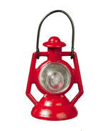 Dollhouse Miniature - Red Lantern - Metal &amp; Glass - 1:12 Scale - $8.99