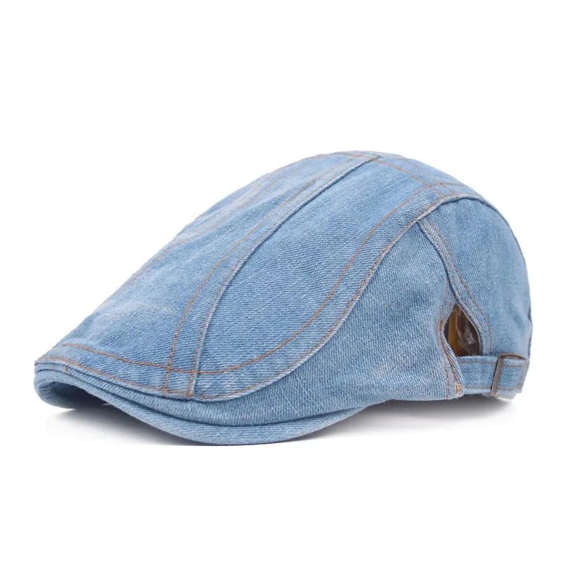 Denim Beret Hats Adjustable Men Women Jeans Berets Newsboy Flat Gatsby Cabbie Dr - £93.94 GBP