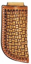 Western Fashion Handcrafted Basket Weave Tooled Full Grain Leather 4&quot;  S... - $21.77