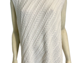 NWT Talbots Plus White Cable Knit Sleeveless Turtleneck Sweater Size 3X - $47.49