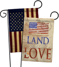 Land That I Love - Impressions Decorative USA Vintage - Applique Garden Flags Pa - £24.37 GBP