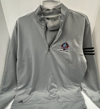 Men&#39;s Adidas Light Gray Pullover 1/4 Zip - Pro Football Hall of Fame - Size M - £19.32 GBP