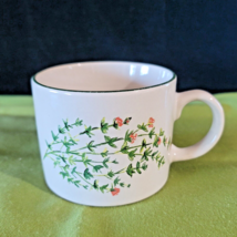 Gibson Housewares Floral Flat Bottom Cup 8 ounces Microwave Dishwasher Safe - £4.59 GBP