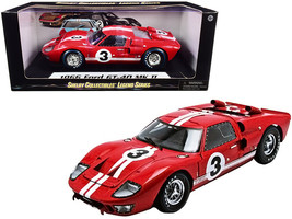 1966 Ford GT-40 MK II #5 Red with White Stripes Le Mans 1/18 Diecast Model Car b - £79.24 GBP