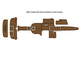 2005 Cobalt 282 Swim Platform Cockpit Pad Boat EVA Foam Faux Teak Deck Floor Mat - £910.08 GBP