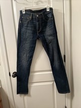 Levi Strauss 512 Men&#39;s Blue Denim Jeans Zip Button Pockets Size 30x32 - $48.89