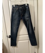 Levi Strauss 512 Men&#39;s Blue Denim Jeans Zip Button Pockets Size 30x32 - £38.36 GBP