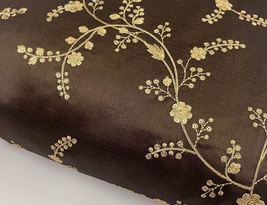 Indian Brown Gold Embroidered Fabric Dress, Gown, Drapery Bridal Wedding... - £11.54 GBP+