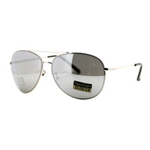 Air Force Classic Round Aviator Sunglasses Silver, Mirror Lens Spring Hinge - £8.66 GBP