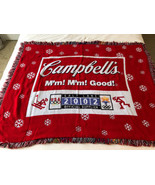 Winter Olympics 2002 Campbell&#39;s Soup Fringed Throw Blanket Salt Lake City - £29.20 GBP
