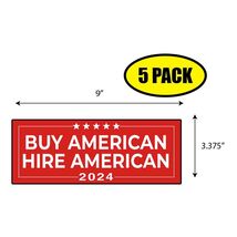 5 PACK 3.37&quot;x 9&quot; TRUMP BUY AMERICAN Sticker Decal Gift MAGA Trump BS0074 - $11.39 CAD