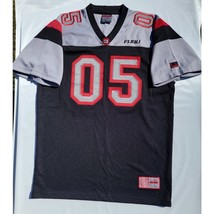 Vintage Y2K FUBU 05 Football Jersey Black &amp; Grey Shirt Size L - £28.42 GBP