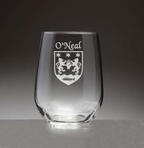O&#39;Neal Irish Coat of Arms Stemless Wine Glasses (Sand Etched) - £53.68 GBP