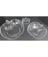 Apple Shaped Glass Nesting Bowls Various Sizes Set Of 3 See Description - €17,08 EUR