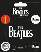 Beatles Black Logo + 4 Mini 2014 - Vinyl Stickers Set Official Merch Sealed - £2.94 GBP