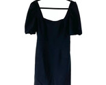 French Connection Whisper Puff Sleeve Dress Womens Size 8 Black Mini Swe... - $30.84