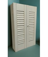 Wall Mounted Bathroom/Kitchen Cabinet 24x14&quot; Shutter Doors Buttercream P... - $217.79