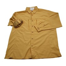 World Wide Sportsman Shirt Mens XL Orange Vented Long Sleeve Button Up Outdoor - £14.64 GBP