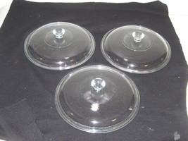 Three (3) Lids 8 3/4&quot; Fits 2.5 Liters French White Round Casserole Corni... - $44.55