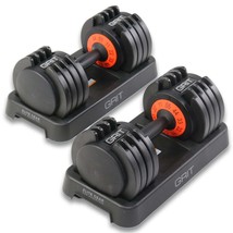 Grit Elite Gear Adjustable Dumbbells 11 to 55 Lbs Fast Adjustable Dial W... - £254.99 GBP