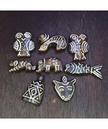 Lot 8 south Asian burmese old pyu pumtek Animal Figurine stone beads Pen... - $1,727.13 MXN